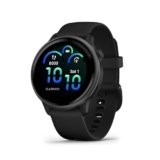 Garmin vívoactive 6, Smartwatch AMOLED 1,2″ 2.000 nit, Cassa 42mm, Musica, GarminPay, +80 Sport, GPS, Cardio, Coach, Dinamiche di corsa, App Mobility, Autonomia 11 giorni, Jasper Green
