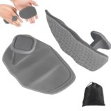 Aokeleilei Anti-Slip Gym Grips Fingerless Workout Gym Gloves, Ergonomic Workout Grip for Men Women Crosstraining Hand Palm Protection, Weight Lifting Grips for Bodybuilding, Deadlifts (Gray)