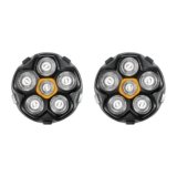 Testina di ricambio 6D per rasoi cranio uomo – testa di rasatura magnetica, rasatura a secco e bagnato, compatibile con Kensen, JoyKoi, Kibiy (giallo, confezione da 2)