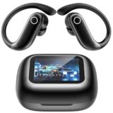 3-in-1 cuffie traduzione simultanea con Schermo LCD, Monitoraggio Battito Cardiaco & Ossigeno, Traduttore Istantaneo Vocale in 134 Lingue, 8 Modalità Traduzione, Bluetooth 6.0, 60H di Autonomia