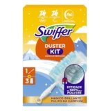 Starter Kit Swiffer Piumino Catturapolvere (1 Manico E 3 Ricariche), Intrappola E Blocca 3 Volte Più Polvere E Peli Rispetto A Un Piumino Tradizionale
