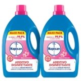 Napisan Additivo Disinfettante Lavatrice alla fragranza Brezza di Primavera, 2 Confezioni da 2.2 Litri di Additivo Liquido per Lavatrice, Contro i Batteri e i Cattivi Odori