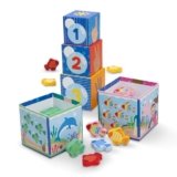 Melissa & Doug® Ms. Rachel™ Sort and Count Nesting and Stacking Blocks with Wooden Fish Preschool Learning Toy for Boys, Girls – FSC Certified