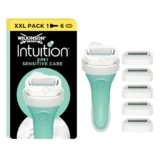 Wilkinson Sword – Intuition Sensitive Care XXL Pack – Rasoi per donna – Confezione XXL con 1 rasoio + 6 lame di ricarica – Contiene Provitamin B5, Aloe Vera e Vitamina E