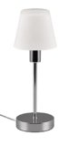 Trio Lampada da tavolo Luis II 595700106, Metallo cromato, vetro bianco satinato, escl. 1x E14, On/Off Touch