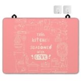 Electric Stove Top Cover Protector –Christmas Kitchen Decor Pink Kitchen Love Glass Flat Top Stove Mat Oven Induction Cooktop Mat for Ceramic Countertop Mats Heat-Resistant Dish Drying Mat