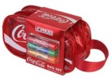 Lip Smacker Coca-Cola Handy Bag Set, 3 Burrocacao per Bambini al Gusto Originale Coca-Cola, Formula Trasparente e Idratante