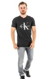 Calvin Klein Uomo T-Shirt Maniche Corte Core Monologo Slim Fit, Nero (CK Black), M