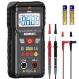 KAIWEETS Multimetro Digitale KM200s con True RMS, Voltmetro con Auto-Range, Misurazione Intelligente, Rilevatore Tensione NCV Senza Contatto, Tensione AC/DC, Resistenza, Diodo, Ohm, Tester Continuità
