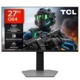 TCL 27G64 Gaming Monitor LED QD Mini da 27 polliciitem namerisoluzione QHD,180 Hz,parnello Fast HVA,HDR 600 nit, tempo dirisposta GTG di 1ms, compatibilità AMD Freesymc, G-Sync