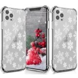 Changjia Clear Christmas Case for iPhone 16 Pro,Cute Merry Christmas Xmas Winter Holiday Snowflake Pattern Soft TPU Bumper Shockproof Women Girls Slim Protective Case for iPhone 16 Pro 6.3″,Snowflakes