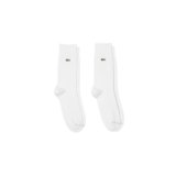 Lacoste Unisex 2-Pack Long Socks, White, 10-12