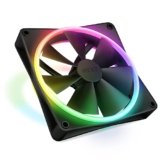NZXT F140 RGB Duo – RF-D14SF-B1 – Ventola RGB a due lati da 140 mm – 20 LED indirizzabili individualmente – Flusso d’aria e pressione statica bilanciati – Controllo PWM – Nero
