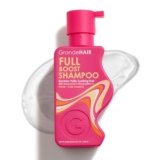 Grande Cosmetics GrandeHAIR Peptide Shampoo – Cleanses, Exfoliates & Reduces Fallout, Sulfate-Free – for Fuller-Looking Hair (8 fl oz)