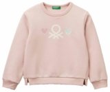 United Colors of Benetton Maglia G/C M/L 39M2G10KY Felpa con Cappuccio, Rosa, 2 Anni Bambina