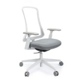 ProtoArc Flexer Sedia Ergonomica Schiena Alta in Rete Nylon Traspirante, Sedia Girevole Traspirante, Inclinazione Adattiva al Peso, Sella Traspirante Scorrevole (Flexer – Bianco)