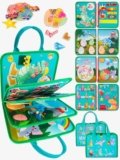 ZEROMX Montessori Busy Board for Toddlers 2-4 Years Old | Sensory Learning Toys for 2 Year Old Boys | Airplane Car Travel Busy Book, Educational Activities Toy for Birthday