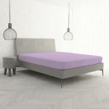 Lenzuolo Sotto MAX COLOR con Angoli Elasticizzati da 25 cm Letto Matrimoniale 170×200 cm, 100% Cotone Made in Italy – Tinta Unita LILLA
