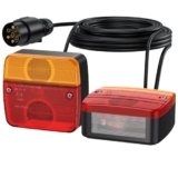 Justech 2 Pezzi Luci Posteriori Super Luminoso 12V Luci Posteriore del Rimorchio con E-mark Set Fanali Posteriori Impermeabile IP65 con Cavo da 7,5 m Fanali LED Rimorchio 21W con Montato a Vite