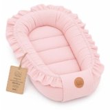 Mussola Riduttore lettino neonato – 90×50 cm baby nest trasportabile per neonati nido culla pod cocoonababy babynest antisoffoco Rosa cipria