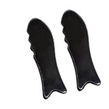 Gua Sha Massaggio Raschiante,2 Pezzi Corno di Bue Premium Gua Sha Board Strumento di massaggio Gua Sha Viso Gua Sha Strumento per Rassodare La Pelle Antietà e Riduzione Delle Rughe Su Viso Collo Nero