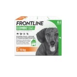 FRONTLINE Combo, 3+3 Pipette, Cane Taglia S (2-10 kg), Antiparassitario per Cani e Cuccioli di Lunga Durata, Protegge il Cane e Anche la Casa da Pulci, Zecche, Uova e Larve, Antipulci 6 Pipette