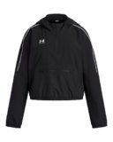 Under Armour Bambina Challenger Anorak, Giacca Impermeabile Idrorepellente per attività all’aperto, Giacca Sportiva Traspirante e Comoda con Tasche,Black/White,YMD