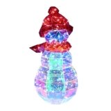 ASAMASA Snowman Decoration is Made of Unique PET and Rainbow Film Materials, Featuring Magical 3D Prisms and Rich and Colorful Refractive Effects. Ideal Decoration for Holidays Such as Christmas Etc