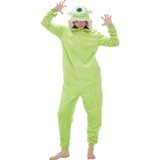 SWEETXIN Adult Unisex Michael Wazowski Onesie Pajamas Halloween Christmas Cosplay Costume Suit for Women and Men (Large, Mike Wazowski)