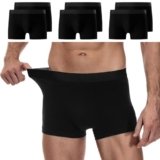 YouShow Boxer Uomo Cotone, Confezione da 6 Pezzi, Mutande Uomo Intimo, Elasticizzato, Confortevoli, privi di Etichette Che graffiano Nero L