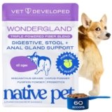 Native Pet WonderGland – Dog Anal Gland Treatment Using Fiber for Dogs – Prevents Scooting for Dogs Anal Gland Supplement Including Dog Gut Health Probiotics for Anal Gland Support – 60 Scoops