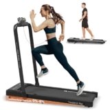 Mobvoi Home 3 in 1 Tapis Roulant AI Intelligente Pieghevole con Pedana da 6% di Inclinazione 2,5 CV Compatto Portatile Sotto la Scrivania Macchina da Corsa TicSports APP 120kg 12km/h Facile da Riporre