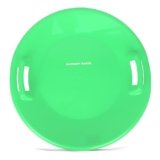Slippery Racer Heavy-Duty Cold Resistant Downhill Pro Adults and Kids Plastic Outdoor Winter Saucer Disc Snow Sled with Handles (Green, 1 Pack)