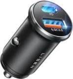 LISEN 54W Mini Cigarette Lighter Adapter Car Charger USB C Fast Charging, 12V Cigarette Lighter USB Car Charger Fast Charging Adapter, for iPhone 17 Pro Max 16 15 14 13 12 Plus Mini, Samsung S25 S24