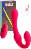 MySecretCase Dildo Doppio Strap On 20cm + 9cm Sexytoysys Donna Coppia con Telecomando Strapon Vibratoreper Donna Grandi 10 Modalità di Vibrazione Dildo Anale Strapless Regali di San Valentino