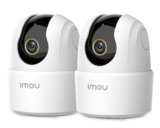 Imou Kit Telecamera Wi-Fi Interno 4MP, 2.5K Videocamera di Sorveglianza, Tracciamento del Movimento con Sirena, con Rilevamento Umano, Audio Bidirezionale, Funziona con Alexa, 2.4ghz, Pack2