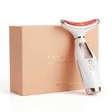 Massaggiatore Viso Angelite, Scolpitore Viso LED & Dispositivo Lifting Facciale per Rassodare & Scolpire, Strumento Rassodante con Calore & Vibrazione per Mascella, Guance & Collo, Garanzia di 2 Anni