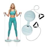 Waist Twister Machine Exercise Tool, Ab Twister Board with The Smart LED Digital Monitor, Noiseless Ab Twister for Home Gym Equipment, 300 Lbs Weight Capacity Workout Equipment for Women, Blue