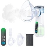 Handheld Nebulizer OTC Spacer for Respiratory System, Portable Nebulizer with Auto-Cleaning Mode, Rechargeable Mesh Machine for Home Office Travel