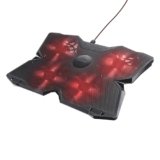 GXTrust 278 Yozu Base di Raffreddamento per Laptop Gaming da 17.3, 4 Ventole Illuminate a Velocità Regolabile, Cooling Pad con Altezza Regolabile – Nero