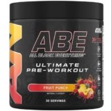 Applied Nutrition ABE Pre Workout – All Black Everything Polvere, Energia e Performance Fisica con Citrullina, Creatina, Beta Alanina (375g (Pack of 1), Fruit Punch)
