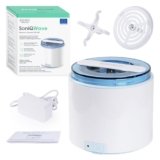 ZENT Pulitore ultrasuoni compatto 200ml, Vasca ultrasuoni per apparecchi allineatori ortodontici gioielli, invisalign pulizia – Tecnologia di pulizia a 360°, Ideale per viaggio, Prodotto medico