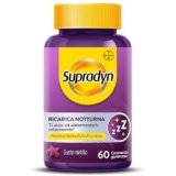 Supradyn Ricarica Notturna, Melatonina Per Dormire, con Vitamina B6, Passiflora e Melissa – Melatonina Forte 1mg Adulti – 60 caramelle gommose mirtillo