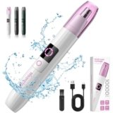 HOMETALL Ear and Nose Hair Trimmer for Women – Professional Painless Eyebrow & Facial Hair Trimmer, Rechargeable 10,000 RPM Powerful Motor with Dual-Edge Blades, Wet/Dry, Easy to Clean