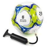 UERMAPTE Green and White Soccer Ball Size 5 with Smooth Surface Waterproof Wear Resistant for Lawn Indoor Outdoor Sports Training Ball or Competition Balls