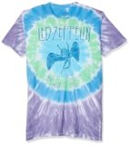 Liquid Blue unisex adult Led Zeppelin Ramble on Swan Song Tee T Shirt, Tie Dye, Medium US