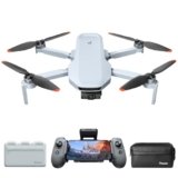 Potensic ATOM 2 Drone con Telecamera, Foto 8K, Video 4K HDR con Gimbal a 3 Assi, ＜249 g, 10KM Trasmissione, AI Segui/AI Scatto Notturno/Riprese Verticali/QuickShots, Fly More Combo (96 Minuti di Volo)