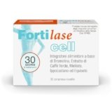 Fortilase Cell, 30 Compresse, Integratore Alimentare di Bromelina, Caffè Verde, Melitolo, Ippocastano e Equiseto, Anticellulite e Antinfiammatorio, Stimola Linfodrenaggio