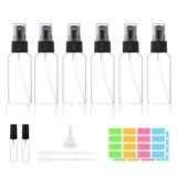 Episkey 6 pezzi 60ml bottiglie spray, riutilizzabili bottiglie spray da viaggio, atomizzatore spray vuoto per cosmetici, oli essenziali, profumi, con 2 x 5ml bottiglie di profumo (60ml)