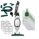 AMG Shop Online Aspirapolvere FOLLETTO VK150 + 6 SACCHETTI + PROFUMINI + TUBI E GIRASOLE, Con Motore 60.000 giri/min, Emissione Polveri 0,0001 mg/m³, Sacco 2,5 L, PESO: 3 Kg